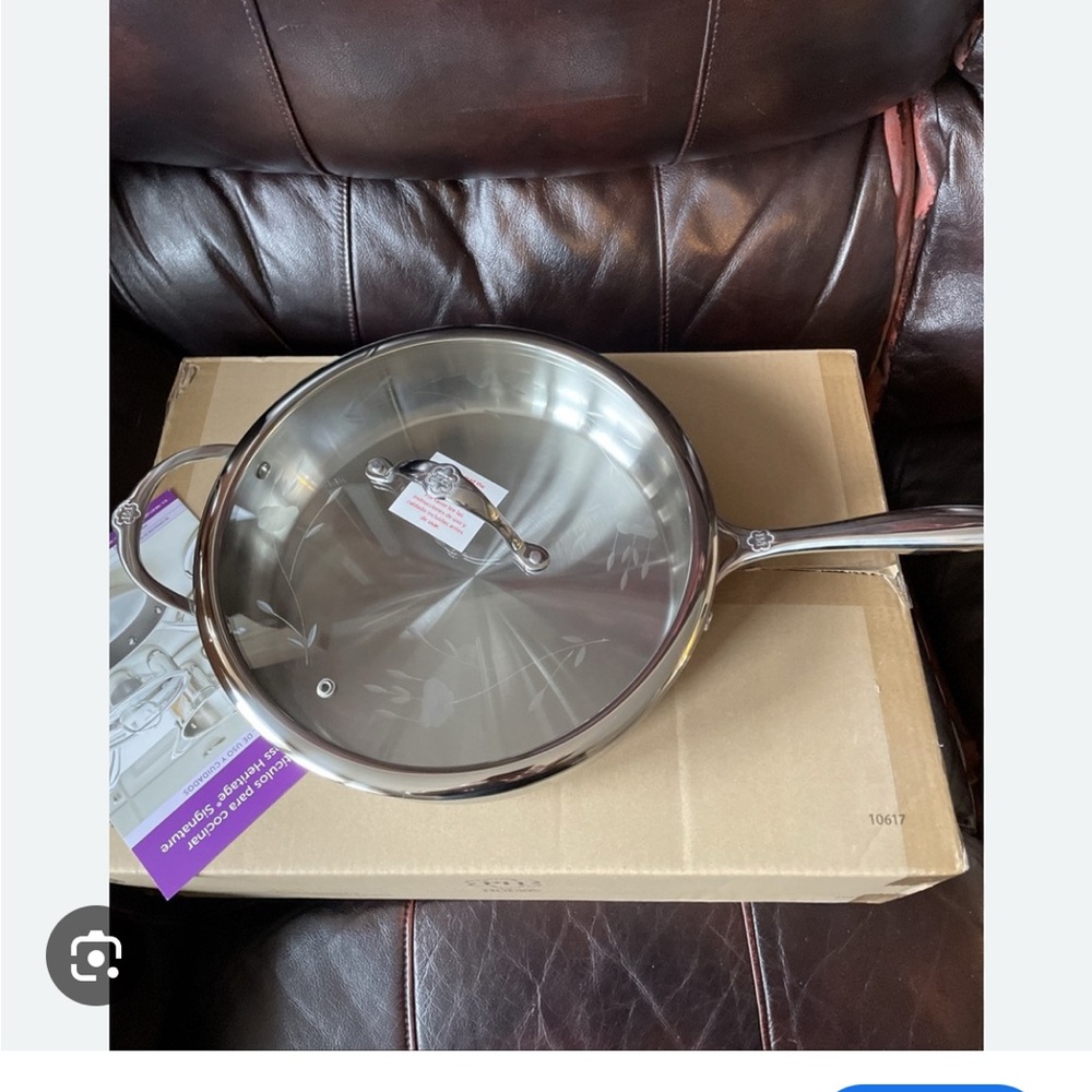 Princess House Stainless Steel Skillet with Lid